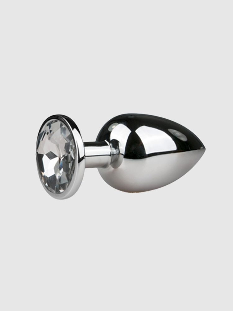 EasyToys Crystal Plug Anal Plug[Stainless steel-Medium], Medium - Amorana