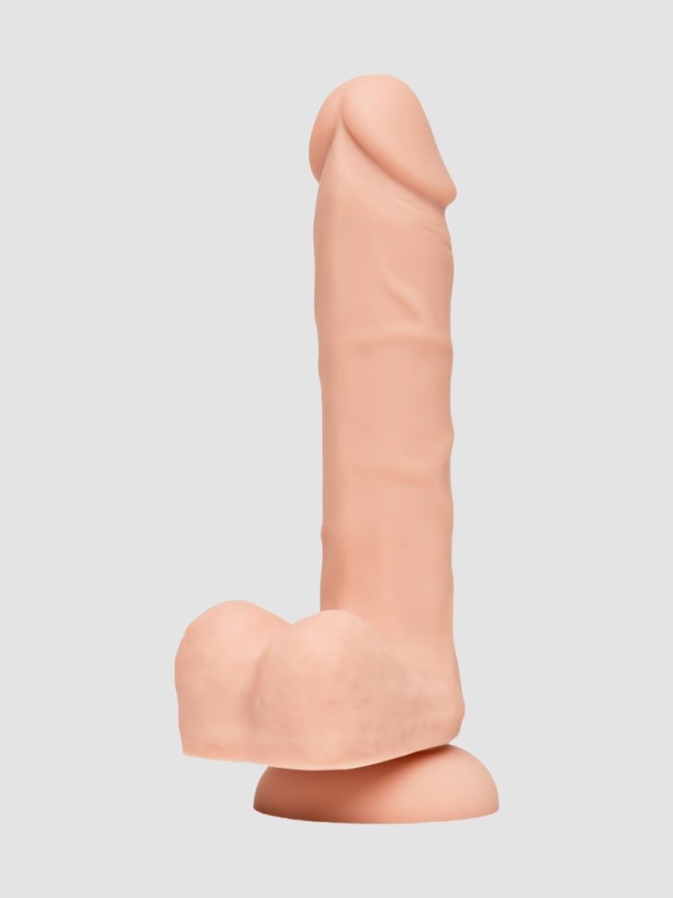 Lifelike Lover Classic Dual-Density Silicone Dildo with Balls 8 Inch - Flesh Pink, Flesh Pink - Amorana