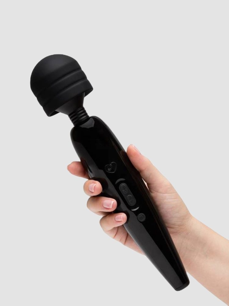 Lovehoney Extra Powerful Multispeed Rechargeable Wand Vibrator - Black (Black), Schwarz - Amorana