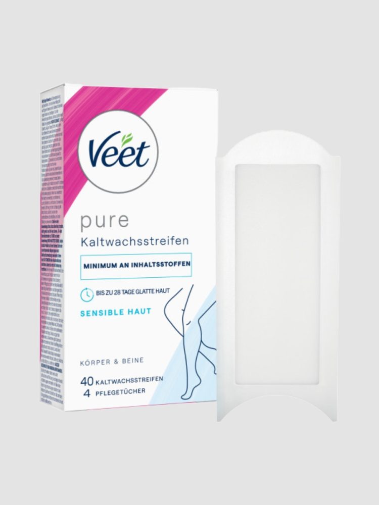 Veet - Pure Kaltwachsstreifen Beine & Körper Sensible Haut - 40 Streifen