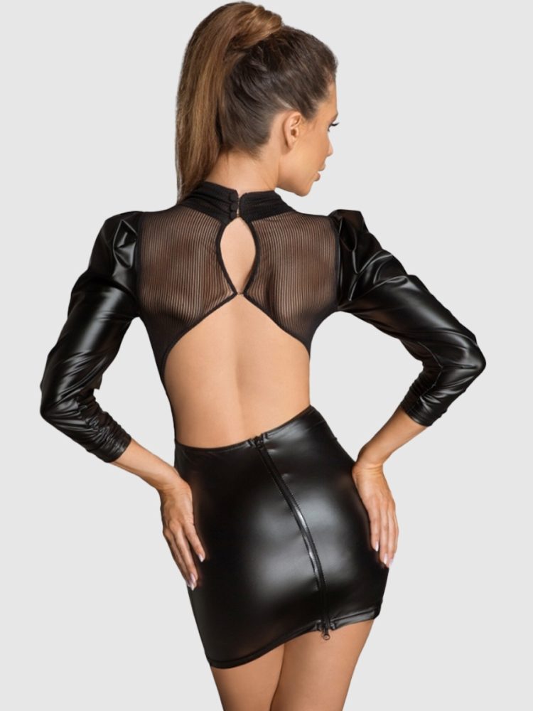 Noir-Handmade Rebellious F201 Sexy Dresses[Black-S], S - Amorana
