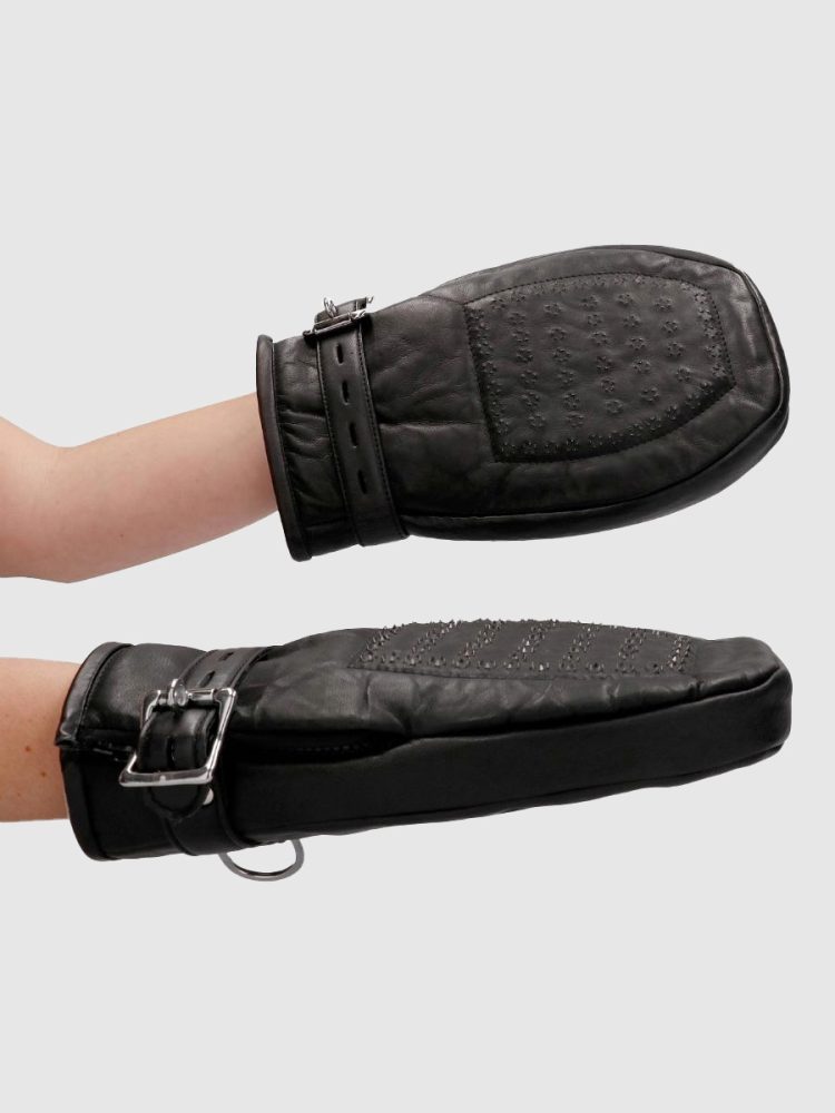 Ouch Mittens Fesseln mit Metallzähnen & Handschellen