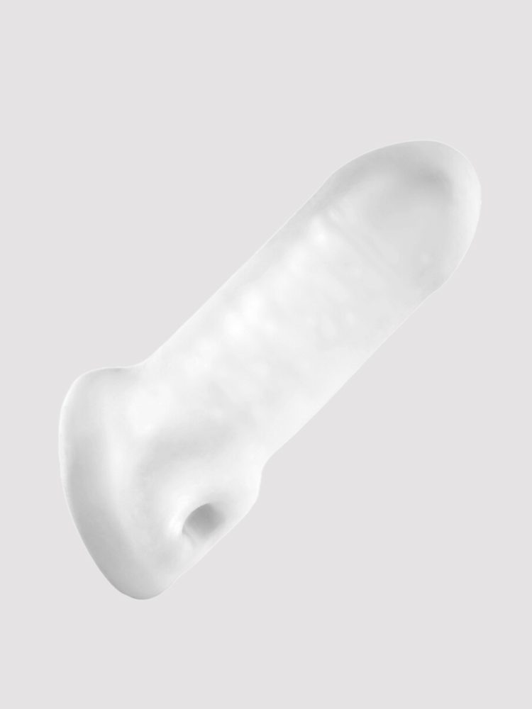 Perfect Fit Fat Boy Ultra Fat 5.5 Inch Penis Sleeve with Ball Loop (Clear), 15 cm - Amorana