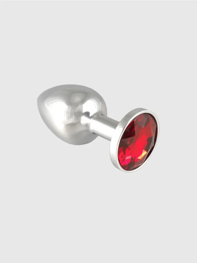 Rimba Small Stainless Steel Anal Plug[Red], Rot - Amorana