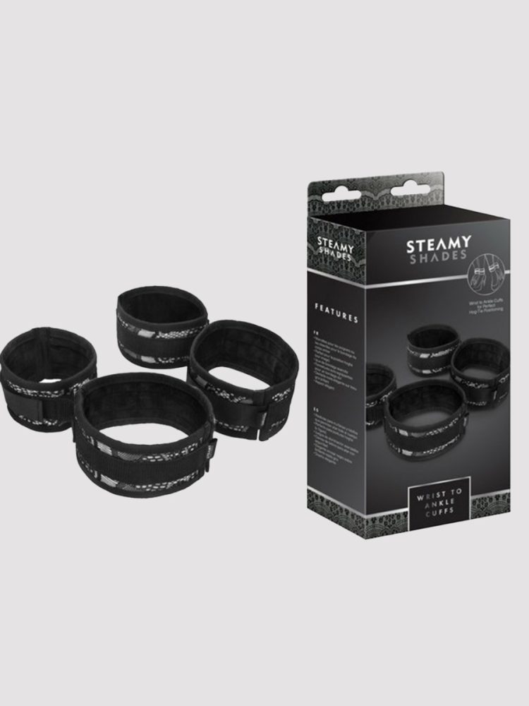 Steamy-Shades Wrist to Ankle Cuffs Fesseln