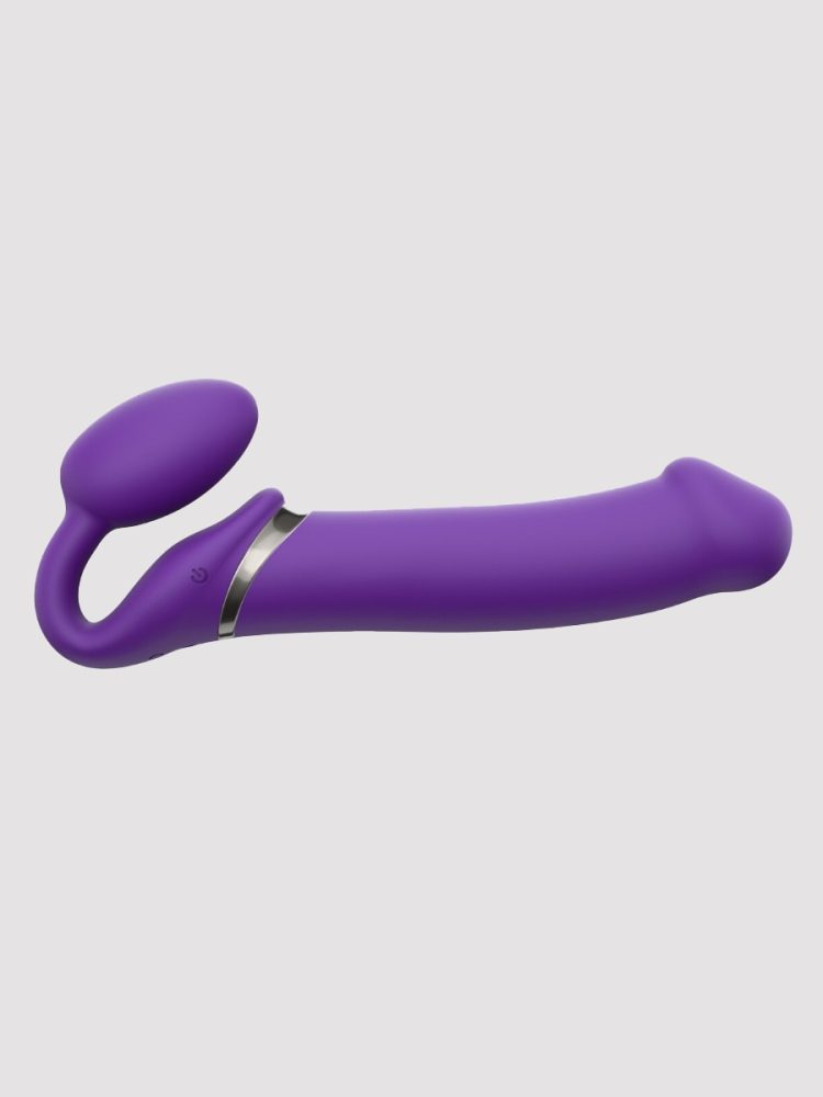 strap-on-me Vibrating Bendable Strap-on Strap-on Dildo[Violet-Large], Large - Amorana