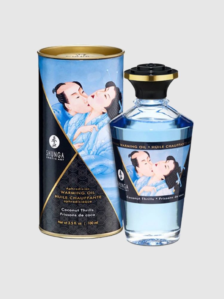 Shunga Aphrodisiac Massage Oil[Blue], Coconut - Amorana