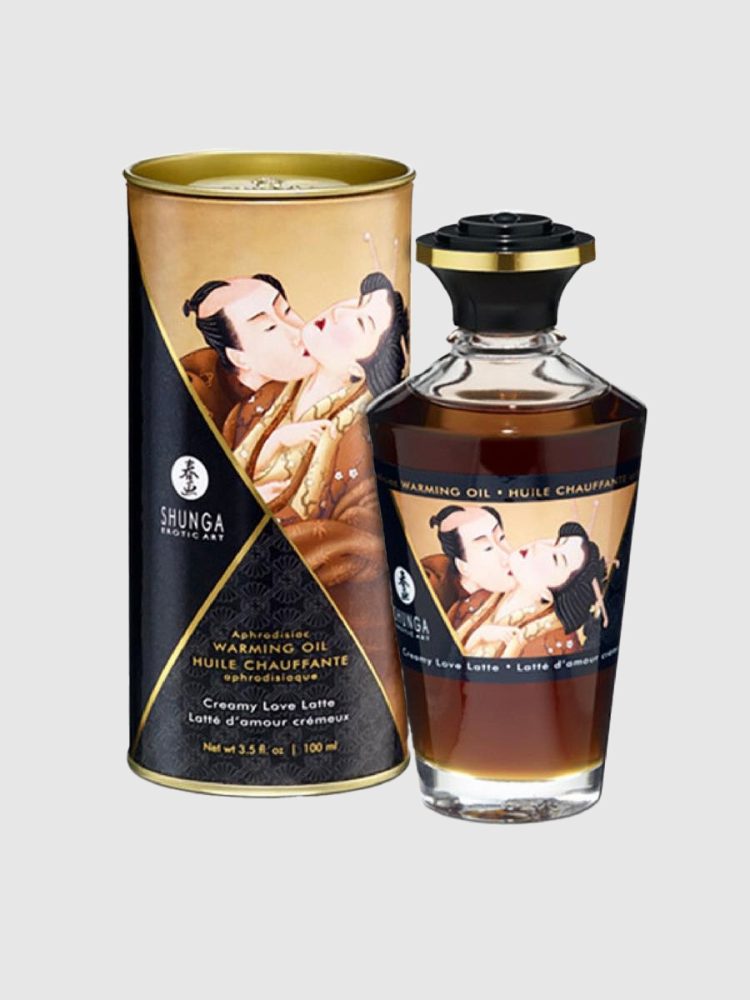 Shunga Aphrodisiac Massage Oil[Brown], Creamy Latte - Amorana