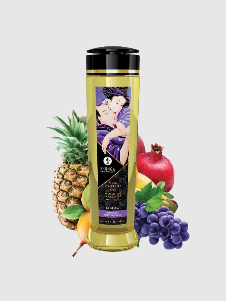 Shunga Libido Massage Oil[Transparent-240-ml], Exotische Früchte - Amorana