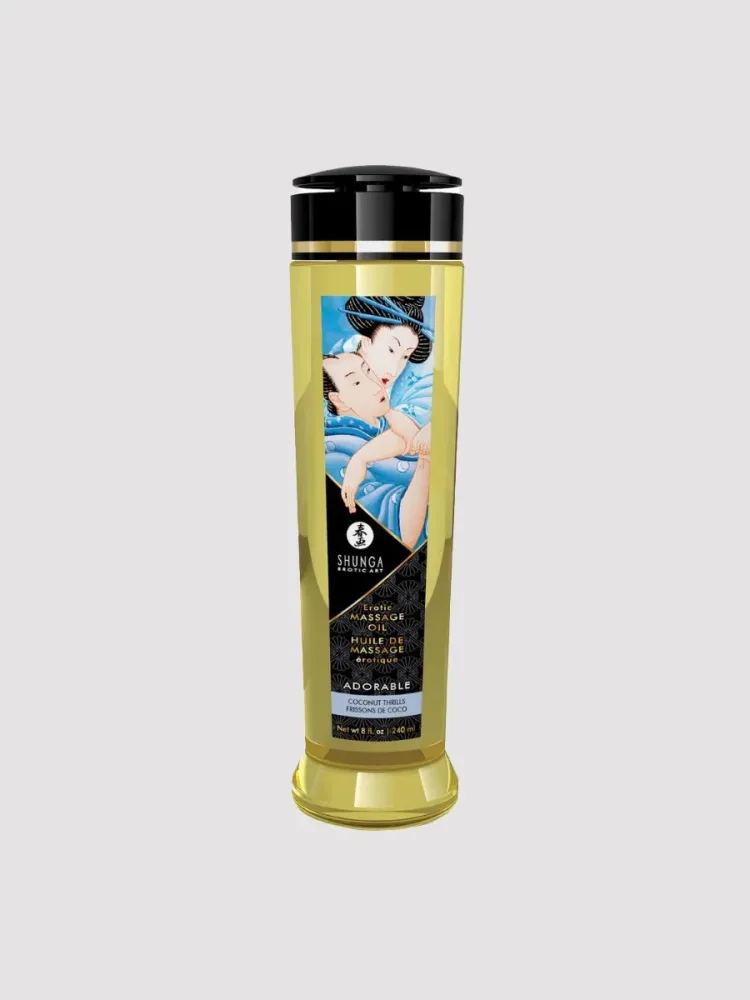 Shunga Adorable Massage Oil[Transparent-240-ml], Kokosnuss - Amorana