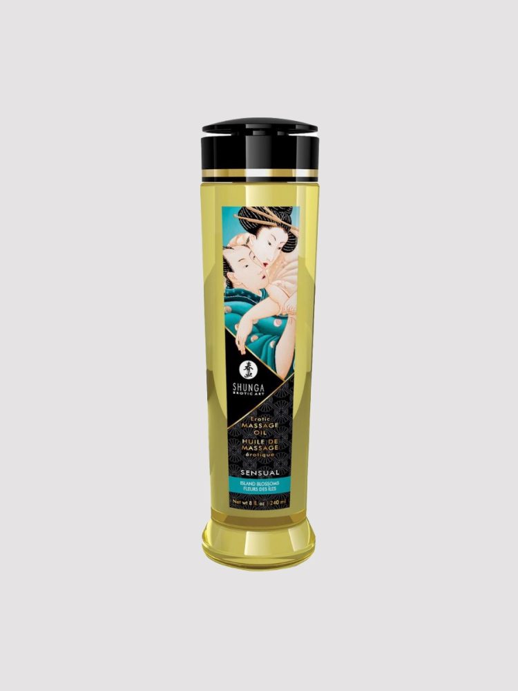 Shunga Sensual Massage Oil[Transparent-240-ml], Inselblüte - Amorana