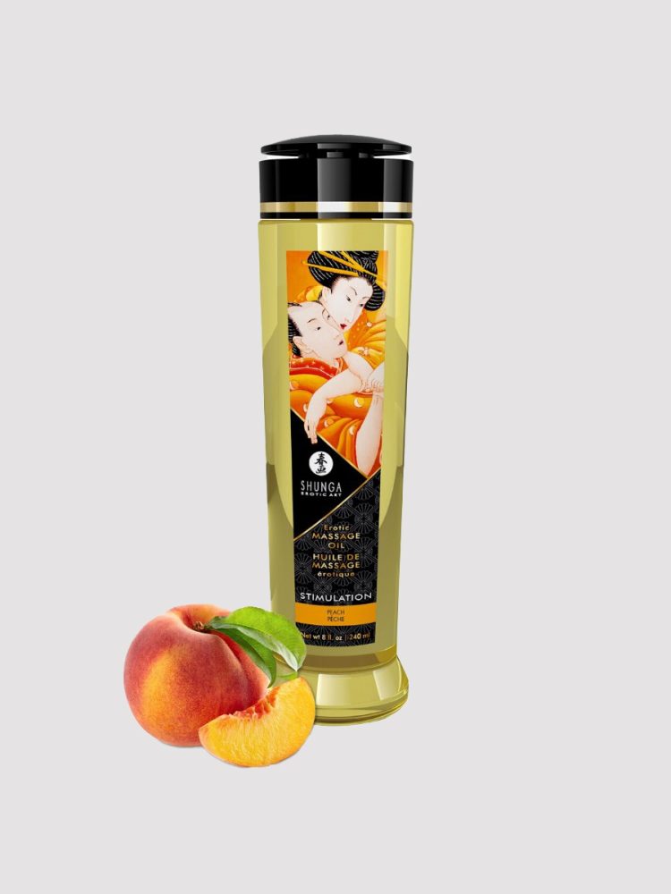 Shunga Stimulation Massage Oil[Transparent-240-ml], Pfirsich - Amorana