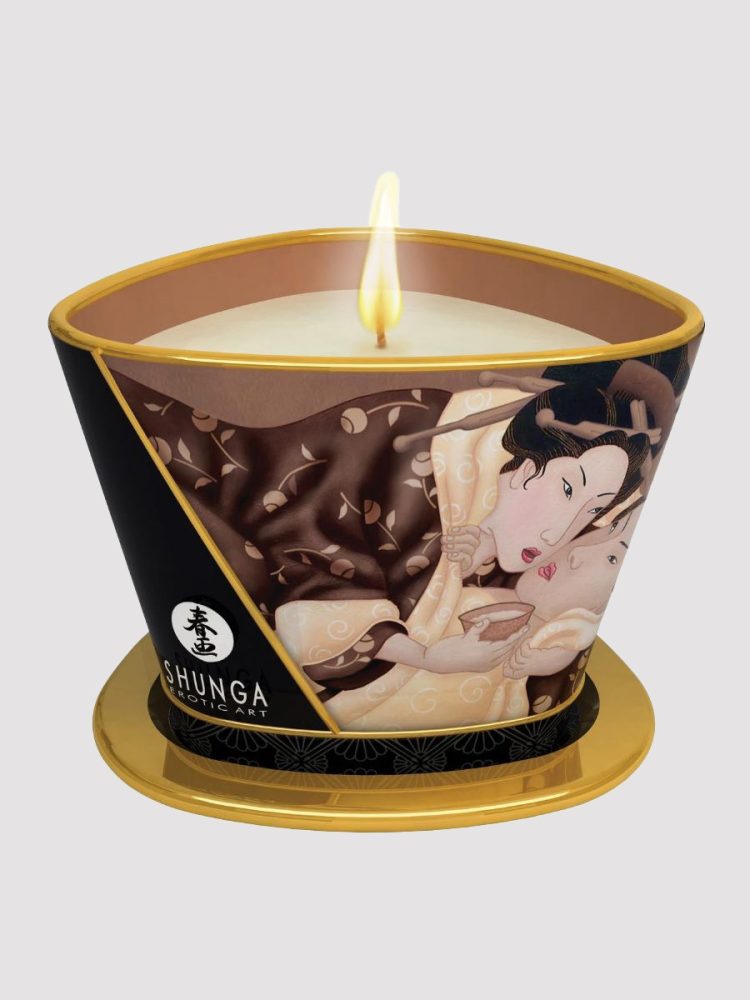 Shunga Massage Candle[White], Schokolade - Amorana