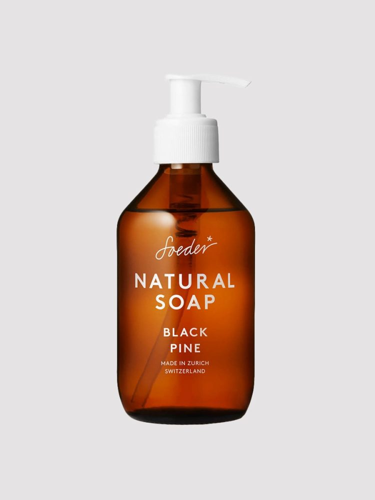 Soeder Natural Soap Black Pine Body Care[Transparent-250-ml], 250 ml - Amorana