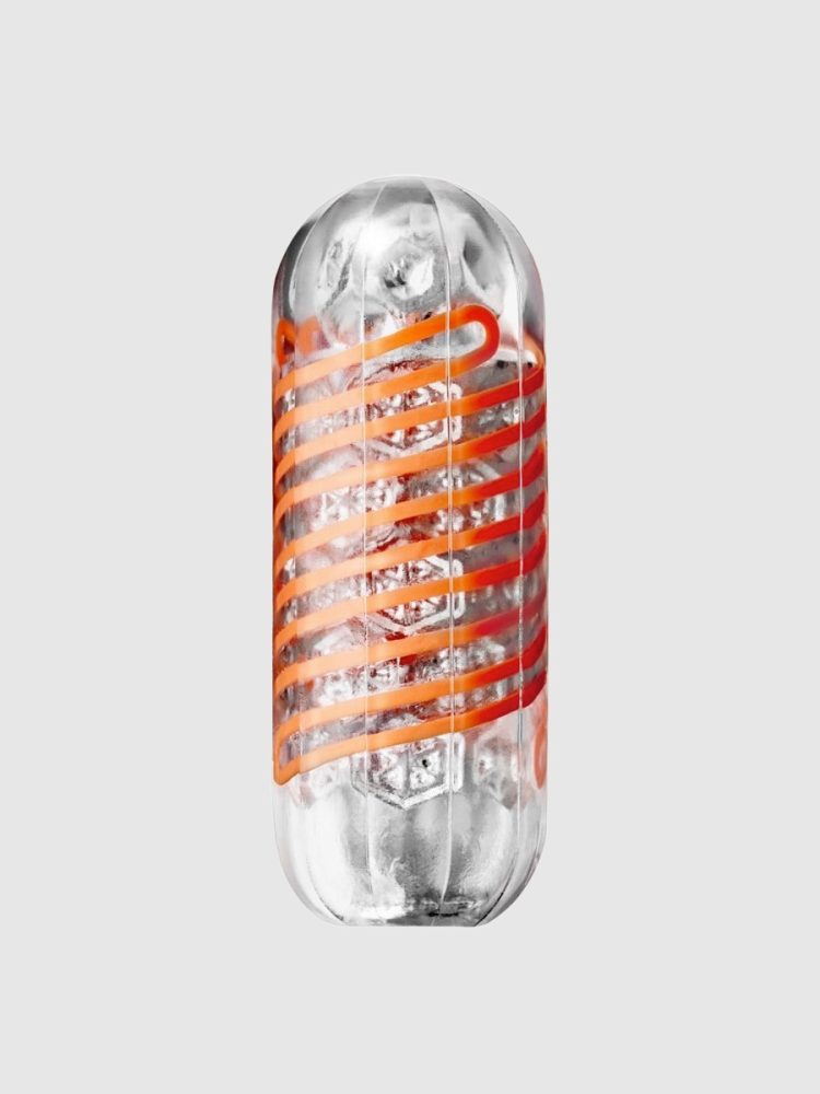 Tenga Spinner Manual masturbator with suction effect[Orange], Hexa - Amorana