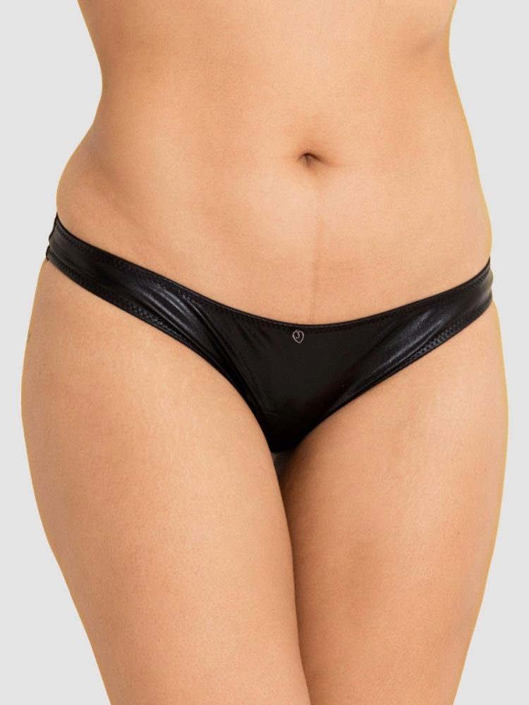 Lovehoney-Lingerie - Captivate Me Ouvert-Höschen - Schwarz