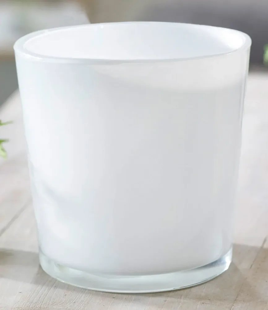 Glas-Übertopf ø 24 cm 'weiß'