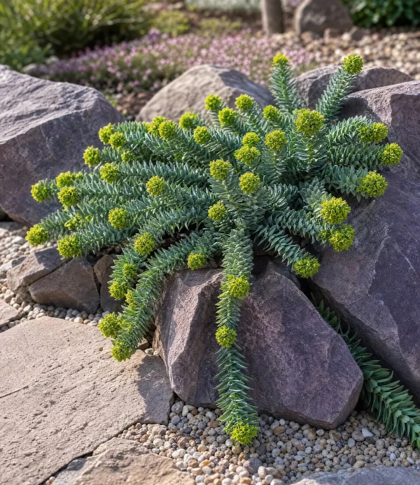 Euphorbia myrsinites, Walzen Wolfmilch