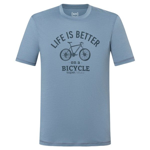 super.natural - Better Bike Tee - Merinoshirt Gr 46 - S;52 - L;54 - XL;56 - XXL blau;braun;braun/beige;grau