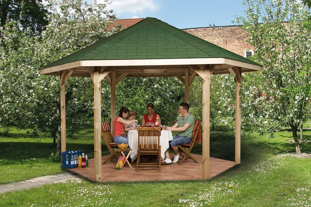 WEKA Pavillon 656 Gr.2 Dachschindeln:-ohne-