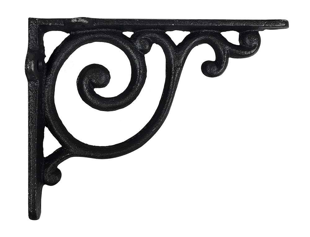 Regalträger Vintage Gusseisen Schwarz Regalhalter Regalwinkel Shabby Chic 14x11cm