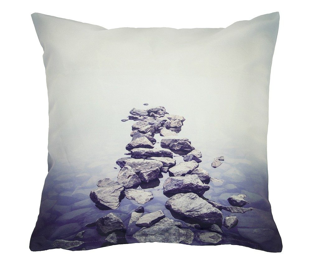 Outdoor Kissen Ufer Meer Steine Natur Gartenkissen Wasserabweisend 40x40cm