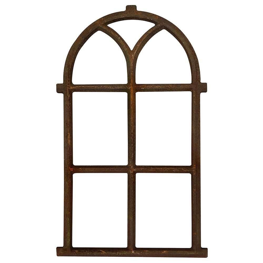 Stallfenster groß Rundbogen Eisen Rost Nostalgie Fensterrahmen Antik-Stil 100cm