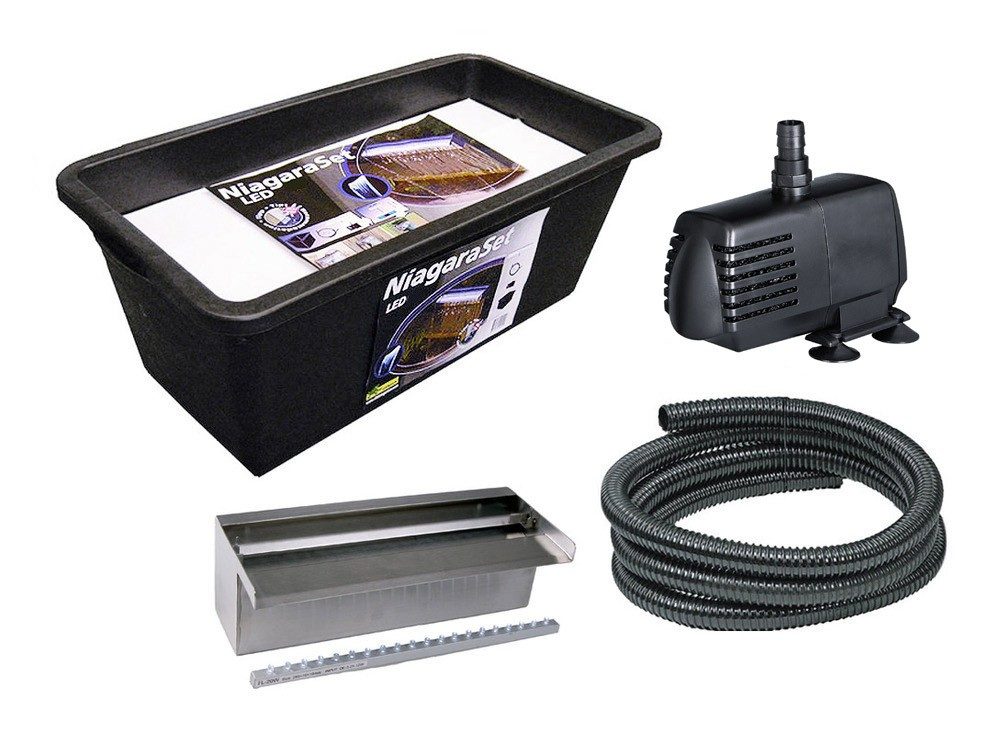 Ubbink Niagara 30 LED SET Wasserfall-Set Edelstahl Beleuchtet