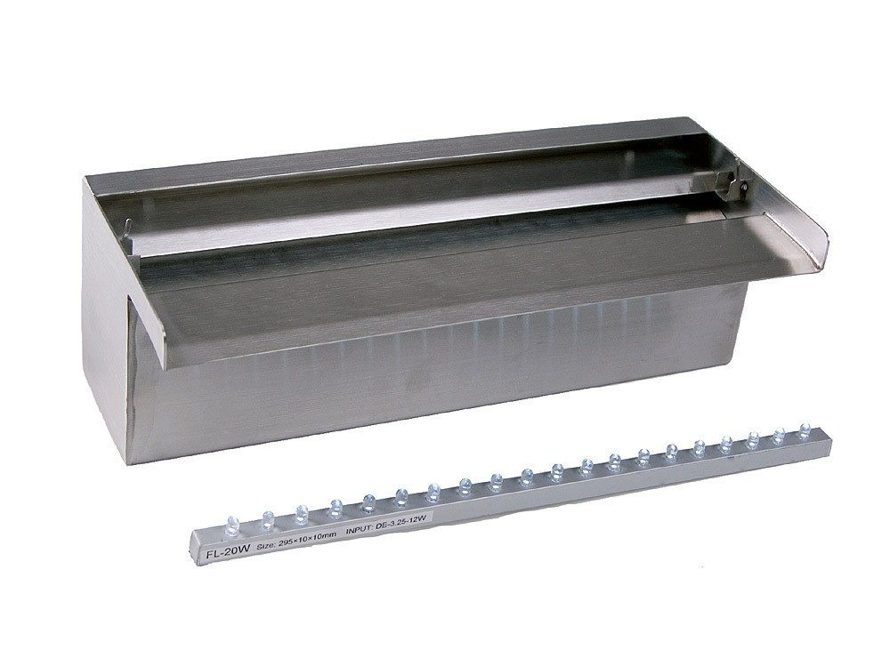 Ubbink Niagara 30 LED Wasserfall Element Edelstahl Beleuchtet