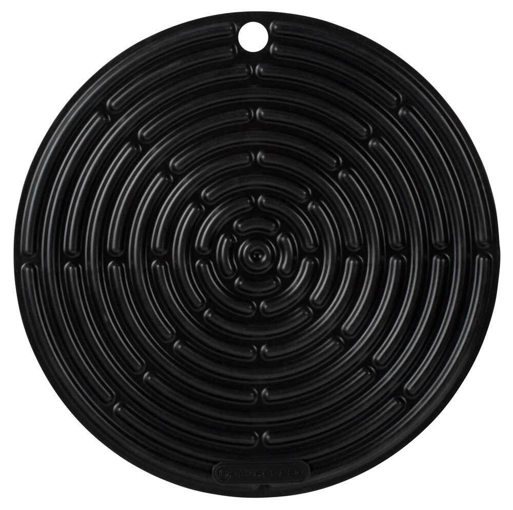 Le Creuset Topflappen Rund Silikon Schwarz