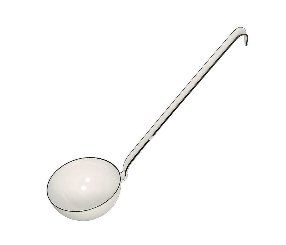 Riess Schöpflöffel Emaille Schöpfkelle Weiß 8 cm