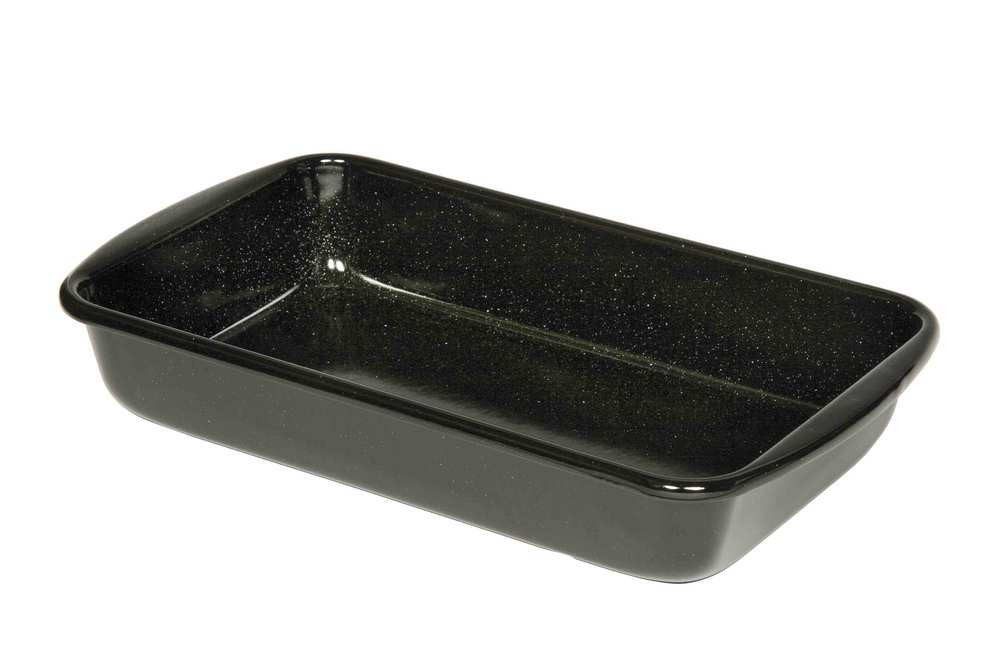 Riess Auflaufform Backform Emaille Schwarz 32 cm x 19 cm
