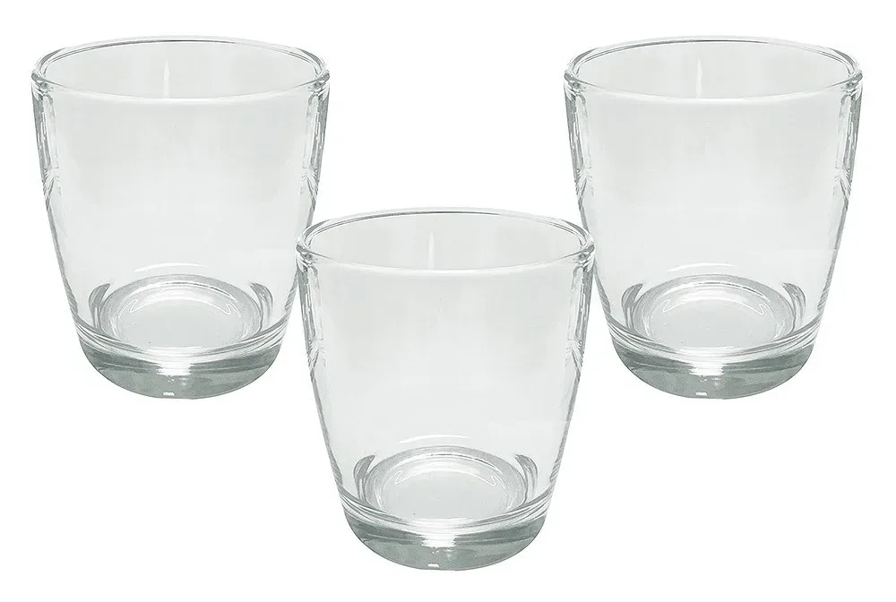 Windlicht Set Teelichtglas Kerzenglas 3 Stück Teelichthalter Zylinder Ø 11,5cm