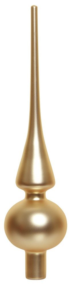 Christbaumspitze Gold Matt aus Glas ? Elegante Weihnachtsbaumspitze 26 cm