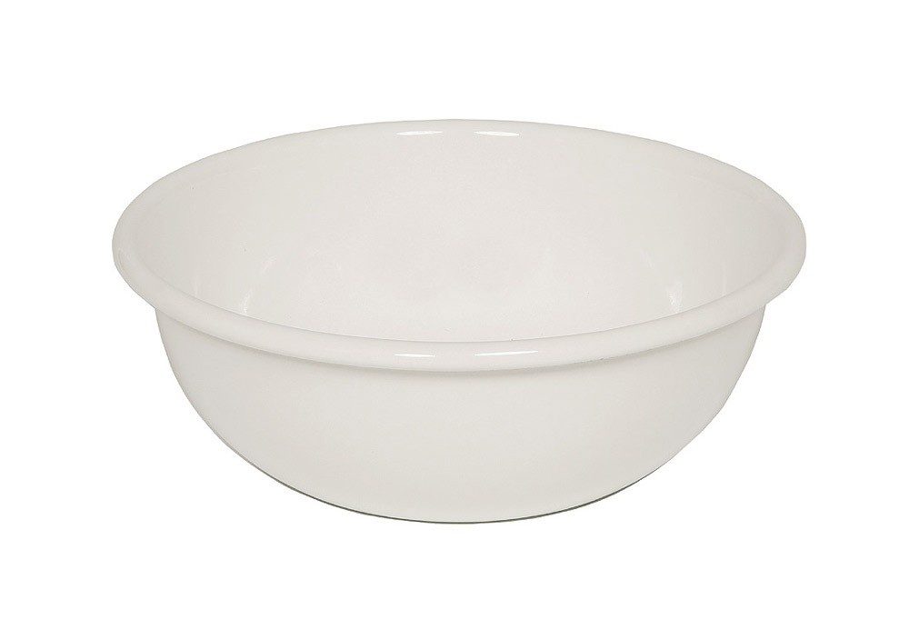 Riess Obst und Salatschüssel Emaille Weiß 26cm