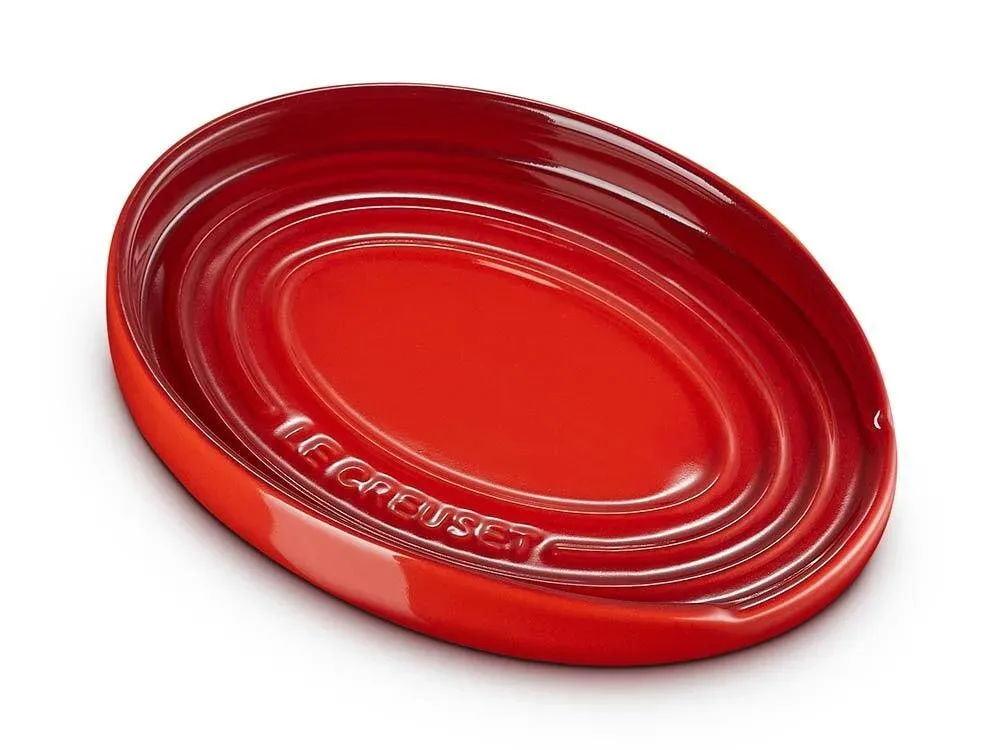 Le Creuset Kochlöffelablage Oval Kochlöffelhalter Steinzeug Kirschrot