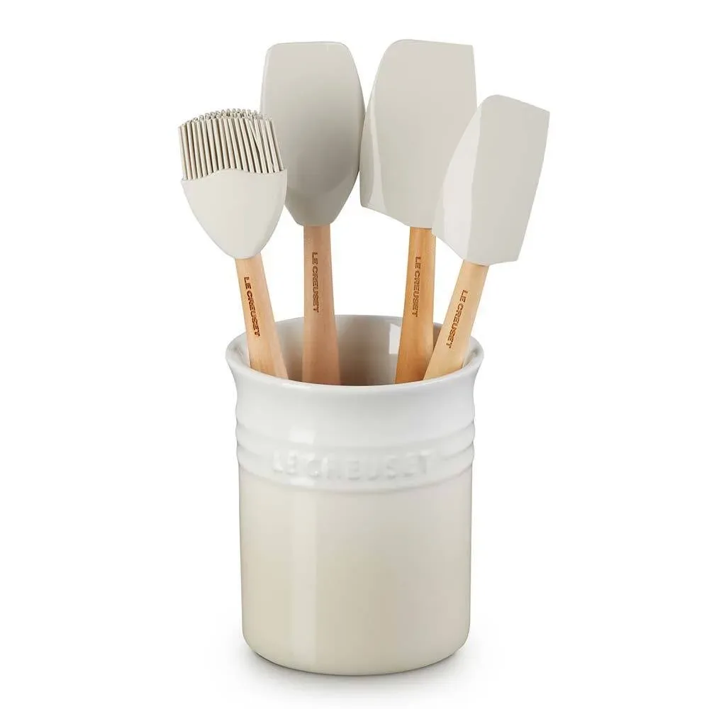 Le Creuset Kochkellen Set Craft 5-tlg. mit Topf Steinzeug Meringue