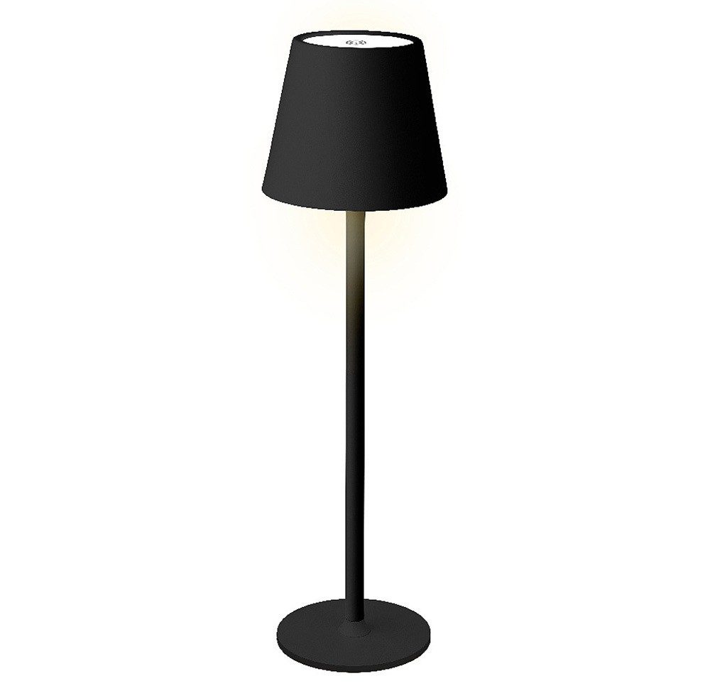 LED Tischlampe Kabellos Dimmbar Touch Schwarz USB Outdoor Leuchte Warmweiß Kaltweiß