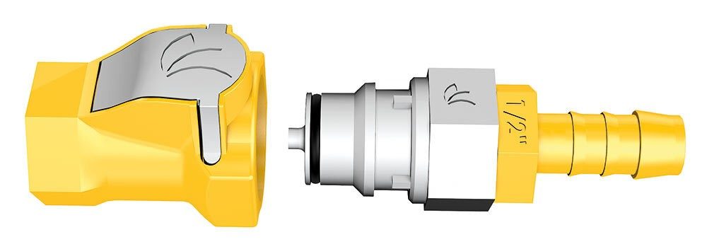 Lilie Push-and-Connect Ventiladapter und Schnellkupplung 1/2