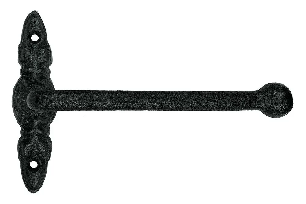 Toilettenpapierhalter WC-Rollenhalter Gusseisen Antik-Stil Schwarz