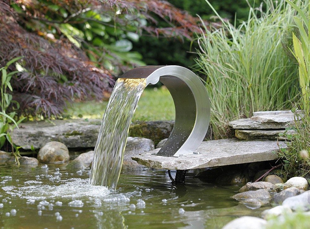Ubbink MAMBA S LED Wasserfall Teich und Pool Edelstahl 24cm