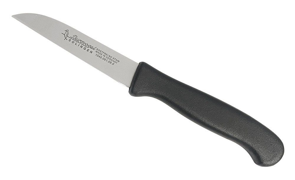 Burgvogel Gemüsemesser Kunststoffgriff Schwarz Küchenmesser 8 cm