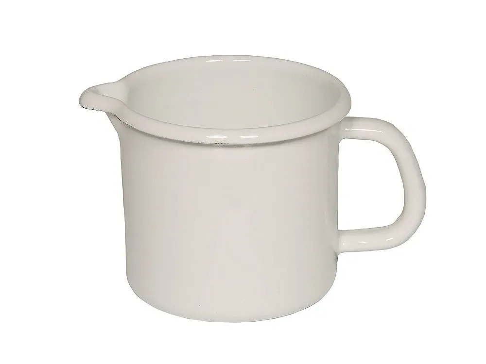 Riess Schnabeltopf Emaille Topf Weiß 9 cm