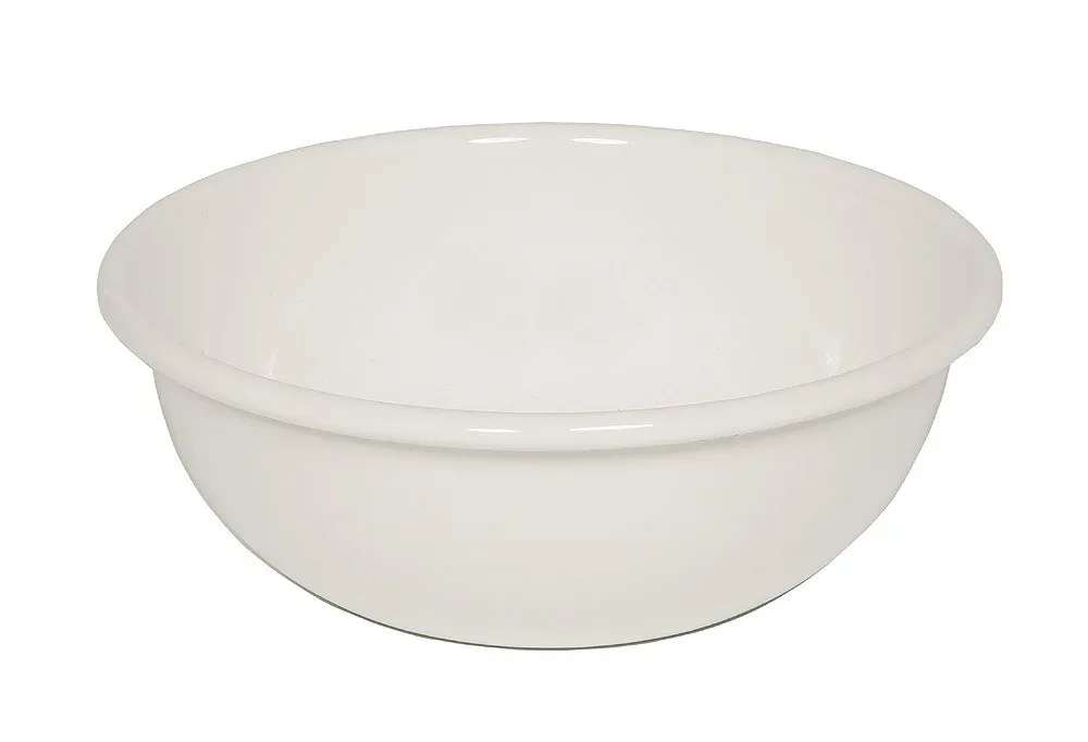 Riess Obst und Salatschüssel Emaille Weiß 30cm