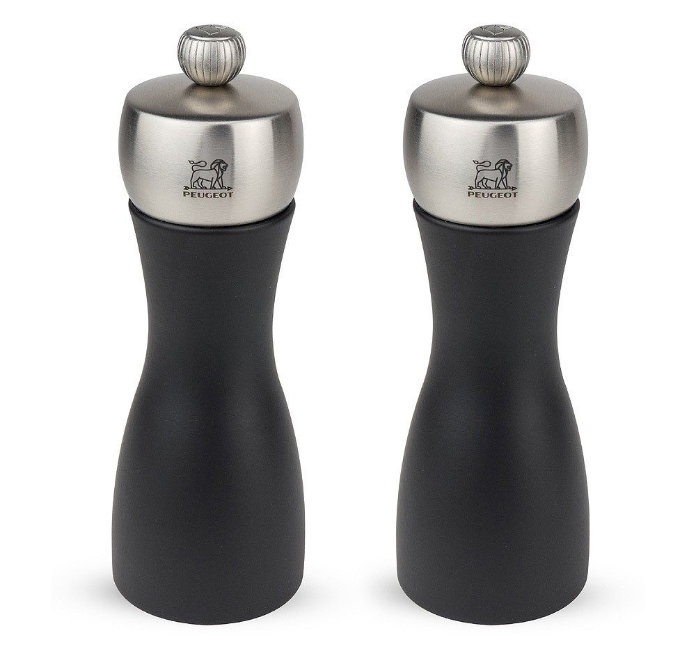 Peugeot Fidji Set Pfeffermühle & Salzmühle Holz Schwarz 15cm