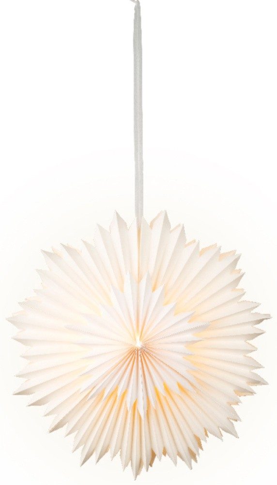 LED Weihnachtsstern 3D Leuchtstern Indoor Beleuchtet Warmweiß Papier mit Timer 60 cm