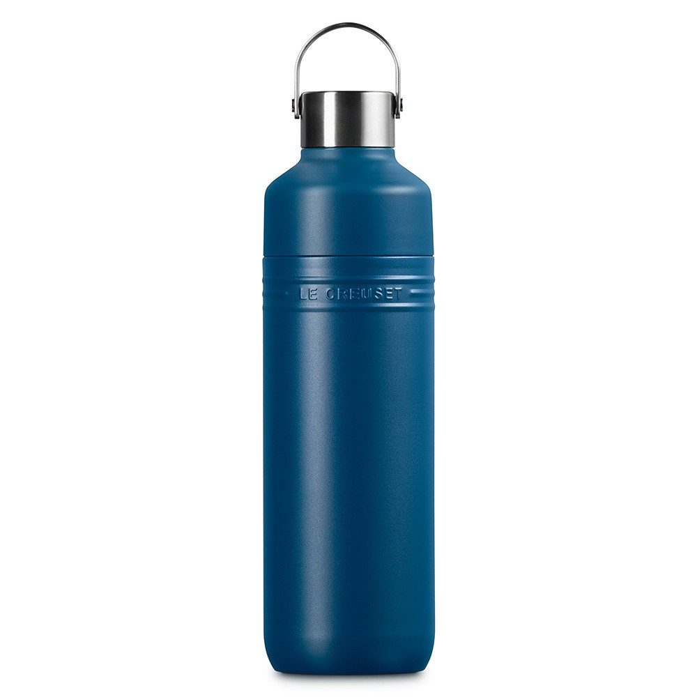 Le Creuset Trinkflasche On The Go Edelstahl Isolierflasche Deep Teal 500 ml
