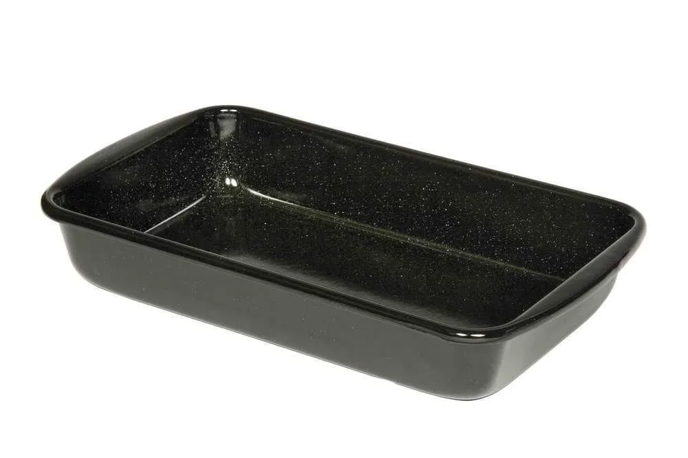 Riess Auflaufform Backform Emaille Schwarz 36/21,5cm
