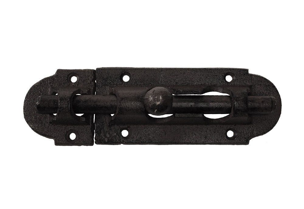 Rustikaler Türriegel Schlossriegel Schieberiegel Gusseisen Schwarz Antik-Stil 19,5cm