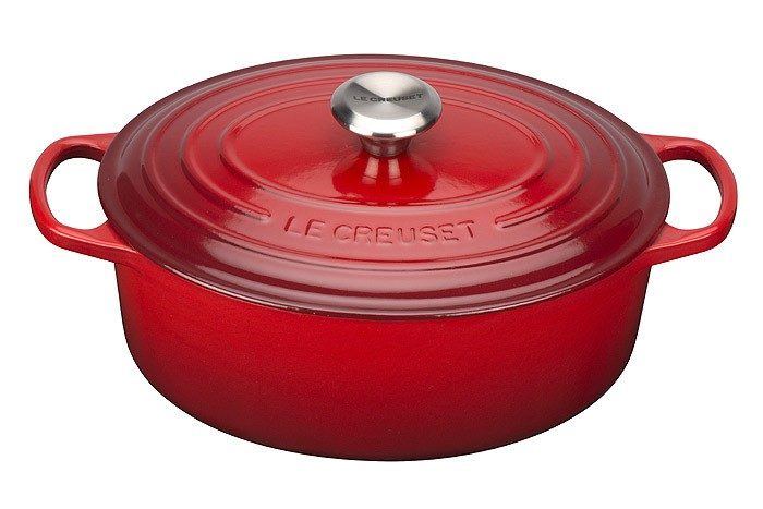 Le Creuset Bräter Signature Oval Gusseisen Kirschrot 27cm